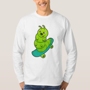 Raupe als Skater mit Skateboard T-Shirt