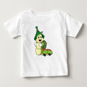 Raupe als Student mit Rucksack Baby T-shirt