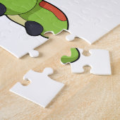 Raupe als Student mit Rucksack Puzzle (Seite)