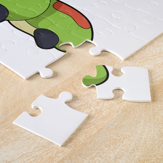 Raupe als Student mit Rucksack Puzzle (Seite)