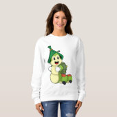 Raupe als Student mit Rucksack Sweatshirt (Vorne ganz)