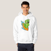 Raupe als Surfer mit Surfboard Hoodie (Vorne ganz)