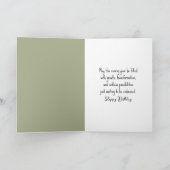 Raupe am Geburtstag mit Monarchen-Schmetterling Karte (Innenseite)