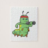 Raupe am Krafttraining mit Dumbell Puzzle (Vertikal)