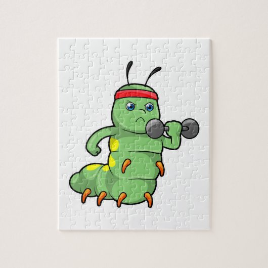 Raupe am Krafttraining mit Dumbell Puzzle (Vertikal)