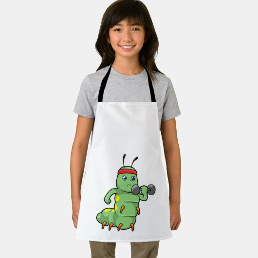 Raupe am Krafttraining mit Dumbell Schürze (Insitu)