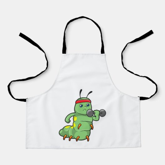 Raupe am Krafttraining mit Dumbell Schürze (Vorderseite)