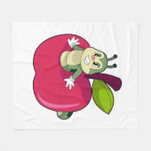 Raupe Apple Fleecedecke (Vorderseite (Horizontal))