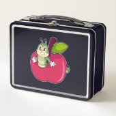 Raupe Apple Metall Brotdose (Vorderseite)