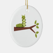 Raupe auf Baum Keramik Ornament (Rechts)