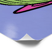 Raupe auf einem leaf-glänzenden Poster (Ecke)