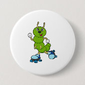 Raupe auf Inline-Skaten mit Roller-Skaten Button (Vorderseite)