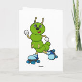 Raupe auf Inline-Skaten mit Roller-Skaten Karte (Rückseite)