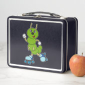 Raupe auf Inline-Skaten mit Roller-Skaten Metall Brotdose (Beispiel)