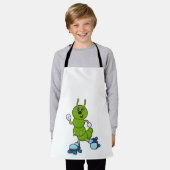 Raupe auf Inline-Skaten mit Roller-Skaten Schürze (Getragen)