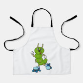 Raupe auf Inline-Skaten mit Roller-Skaten Schürze (Vorderseite)