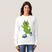 Raupe auf Inline-Skaten mit Roller-Skaten Sweatshirt (Vorne ganz)