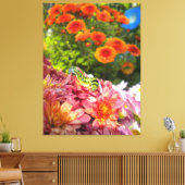 Raupe auf überwürzte Leinwand (Insitu (Wohnzimmer))