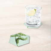 Raupe aus schwarzem Frack isst Petersilie Untersetzer (Vor Ort)