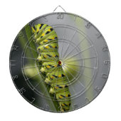 Raupe aus schwarzem Frack (Petersilie) auf Dil. Dartscheibe (vorne)