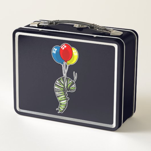 Raupe Balloon Metall Brotdose (Rückseite)