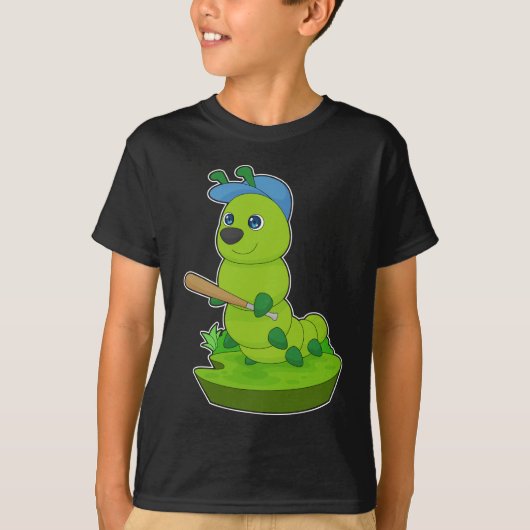 Raupe Baseball Baseball T-Shirt (Vorderseite)