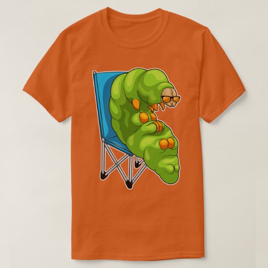 Raupe Beach Chair T-Shirt (Design vorne)
