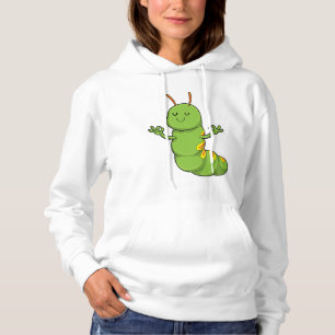 Raupe bei Yoga Mediation Hoodie