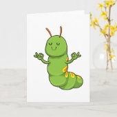 Raupe bei Yoga Mediation Karte (Gelbe Blume)