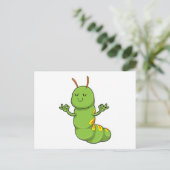 Raupe bei Yoga Mediation Postkarte (Stehend Vorderseite)