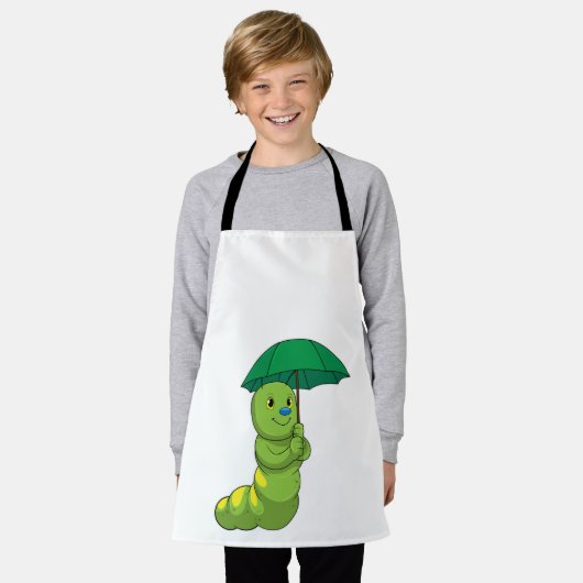 Raupe beim Regen Schürze (Getragen)