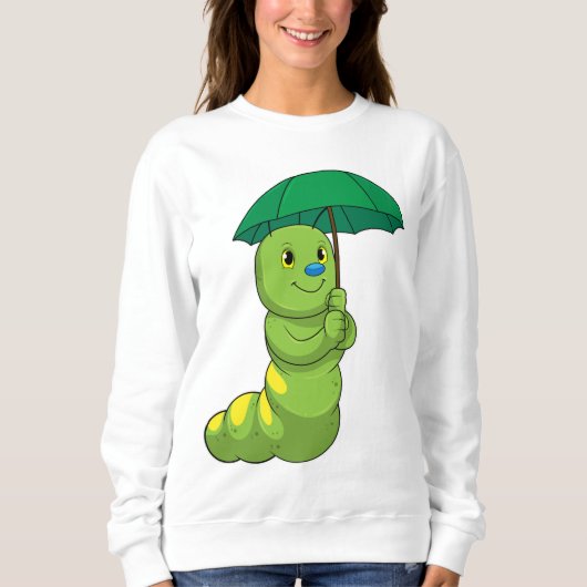 Raupe beim Regen Sweatshirt (Vorderseite)