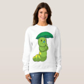 Raupe beim Regen Sweatshirt (Vorne ganz)