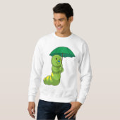 Raupe beim Regen Sweatshirt (Vorne ganz)