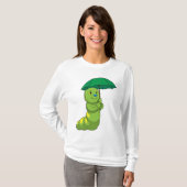 Raupe beim Regen T-Shirt (Vorne ganz)