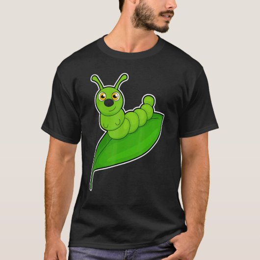 Raupe Blatt T-Shirt (Vorderseite)