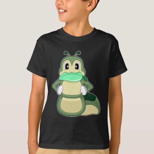 Raupe Blatt T-Shirt (Vorderseite)