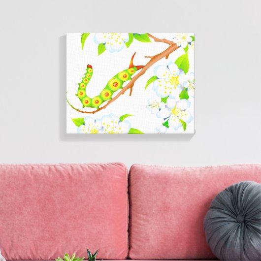 Raupe blüht leinwanddruck (Insitu (Wohnzimmer))