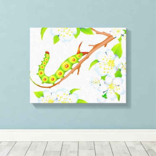 Raupe blüht leinwanddruck (Insitu (Holzboden))