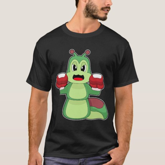 Raupe Boxer Boxhandschuhe Boxen T-Shirt (Vorderseite)