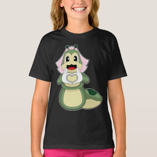 Raupe Bride Heart Wedding T-Shirt (Vorderseite)