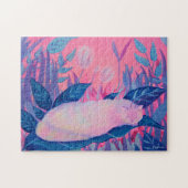 Raupe Cat Pink Lila Blue Fantasy Puzzle (Horizontal)