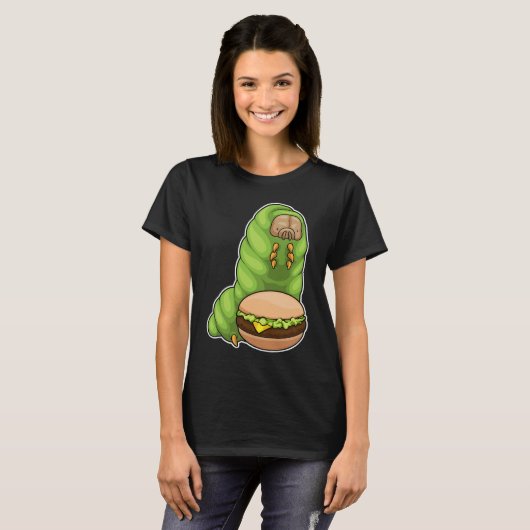 Raupe Cheeseburger T-Shirt (Vorne ganz)