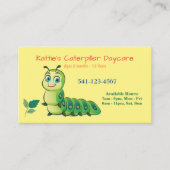 Raupe Daycare Business Cards Visitenkarte (Vorderseite)