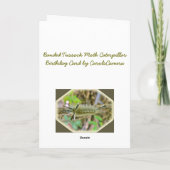 Raupe der Banded Tussock Moth Karte (Rückseite)