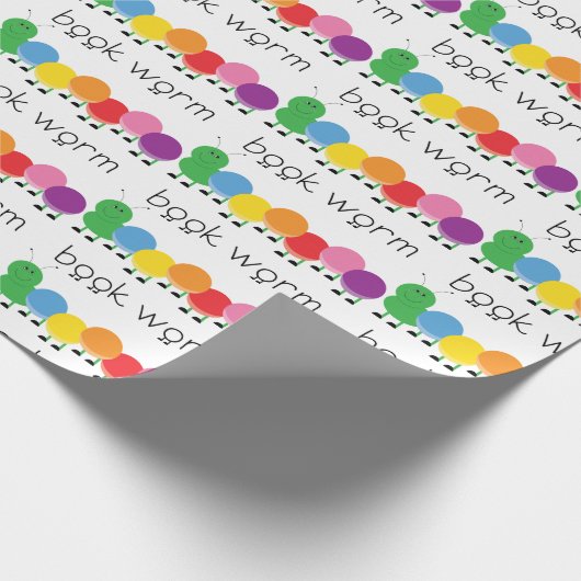 Raupe der Buchwurm Geschenkpapier (Ecke)