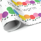 Raupe der Buchwurm Geschenkpapier (Rolleneckpunkt)