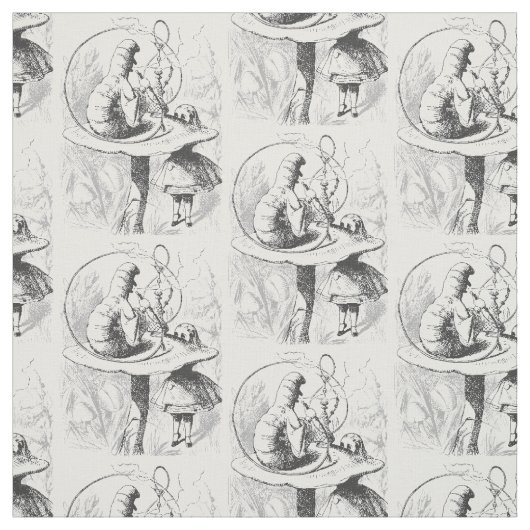 Raupe der Vintagen Alice im Wunderland Stoff (Muster)