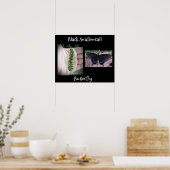 Raupe des schwarzen Fracks/Schmetterling Poster (Küche)