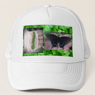 Raupe des schwarzen Fracks/Schmetterling Truckerkappe